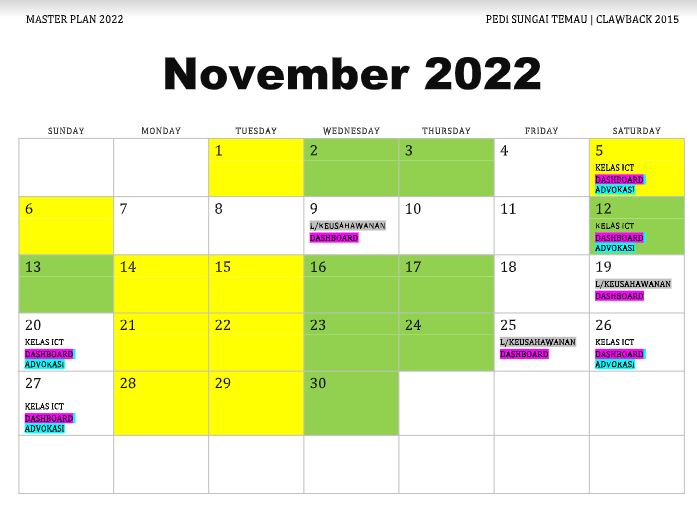 JADUAL AKTIVITI NOVEMBER 2022