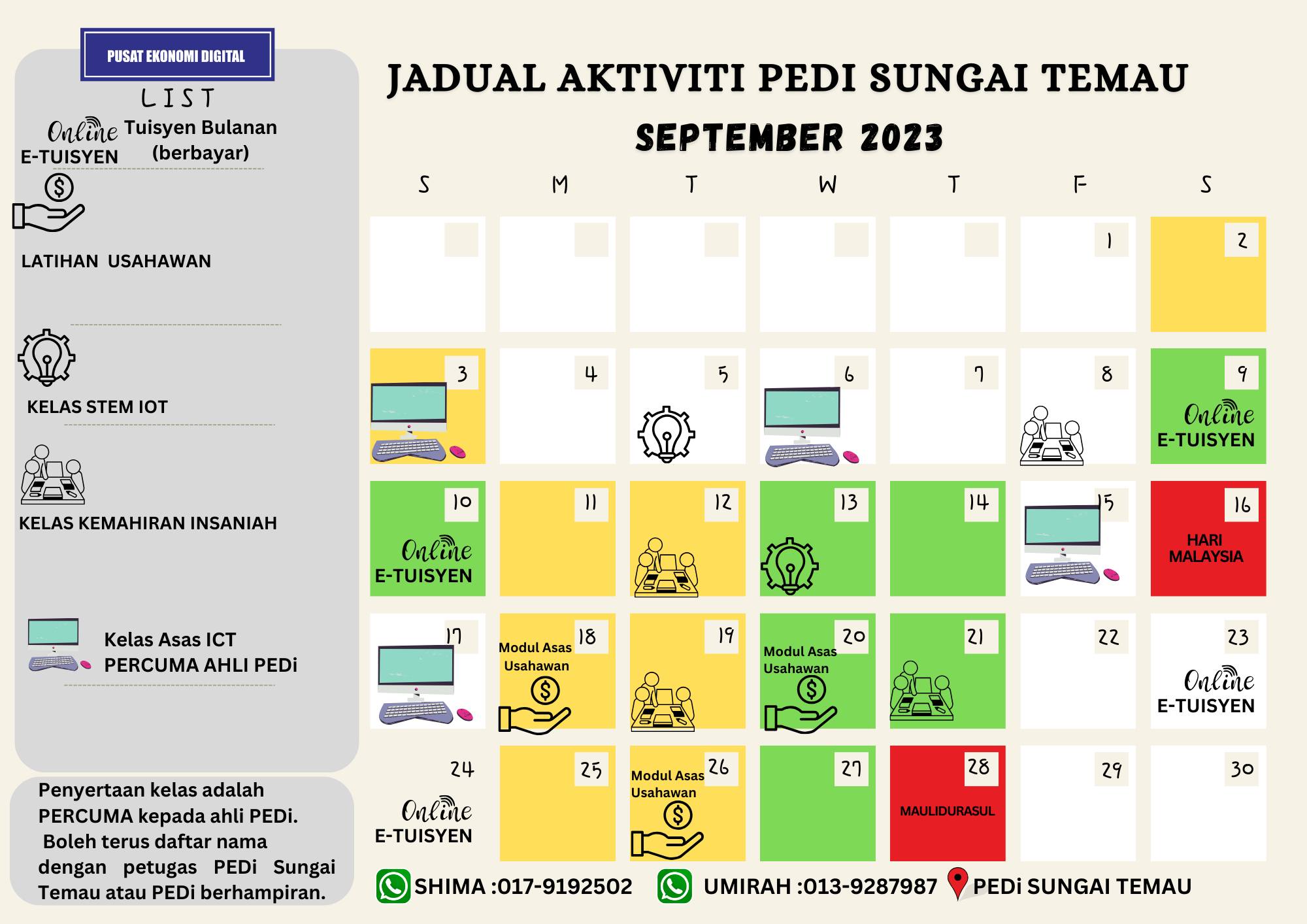 09 JADUAL AKTIVITI SEPTEMBER 2023