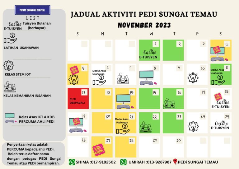 JADUAL AKTIVITI NOVEMBER 2023