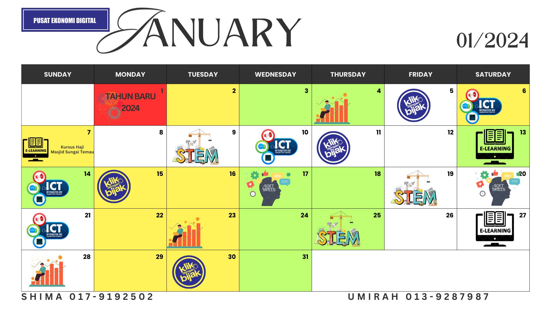 JADUAL AKTIVITI JANUARI 2024