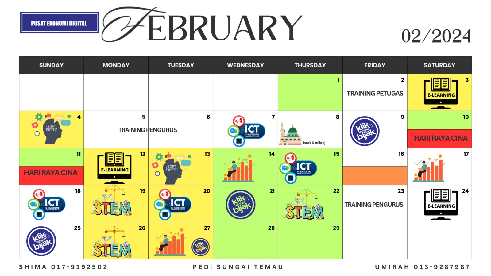 JADUAL AKTIVITI FEBRUARI 2024